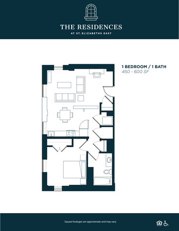 1 Bedroom / 1 Bathroom B