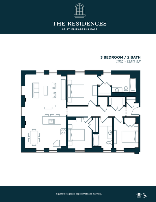 3 Bedroom / 2 Bath B